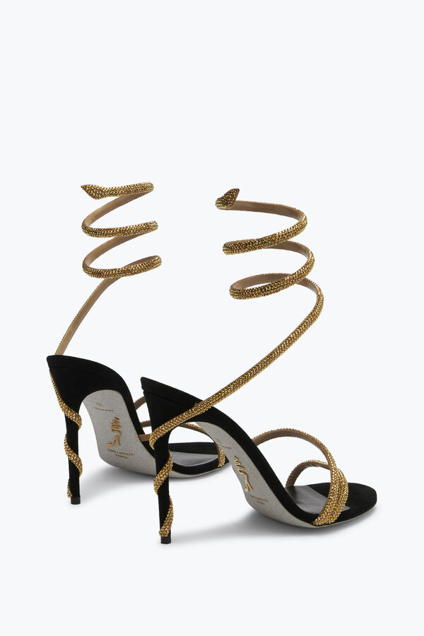 joyas margot joya negra sandalias de serpiente rene caovilla