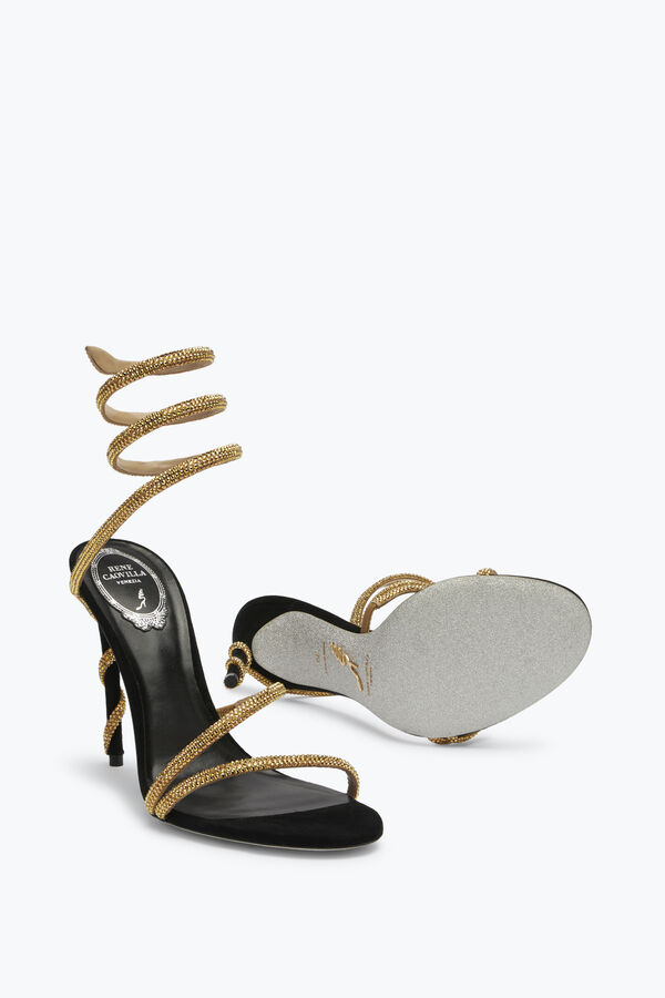 joyas margot joya negra sandalias de serpiente rene caovilla