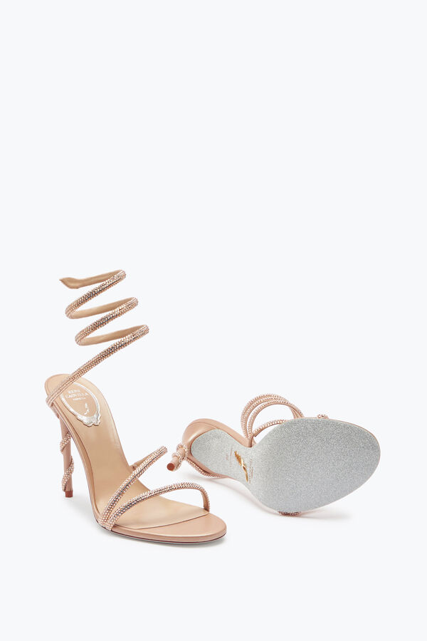 joyas margot cristal blush sandalia 105 rene caovilla