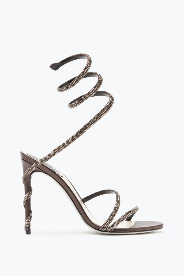 joyas margot crystal brown sandalias 105 rene caovilla