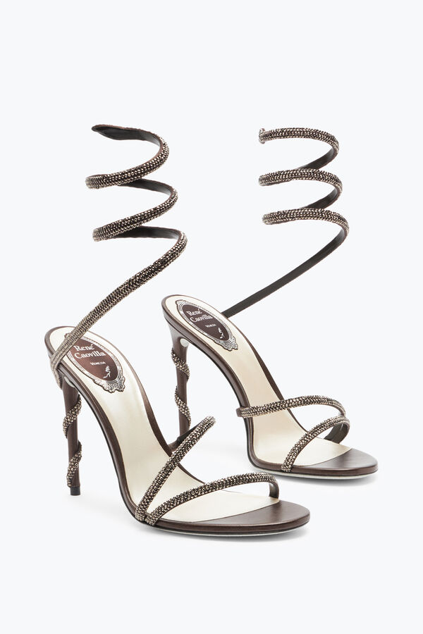 joyas margot crystal brown sandalias 105 rene caovilla