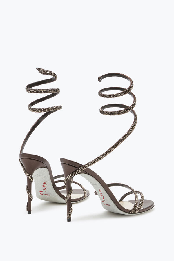 joyas margot crystal brown sandalias 105 rene caovilla