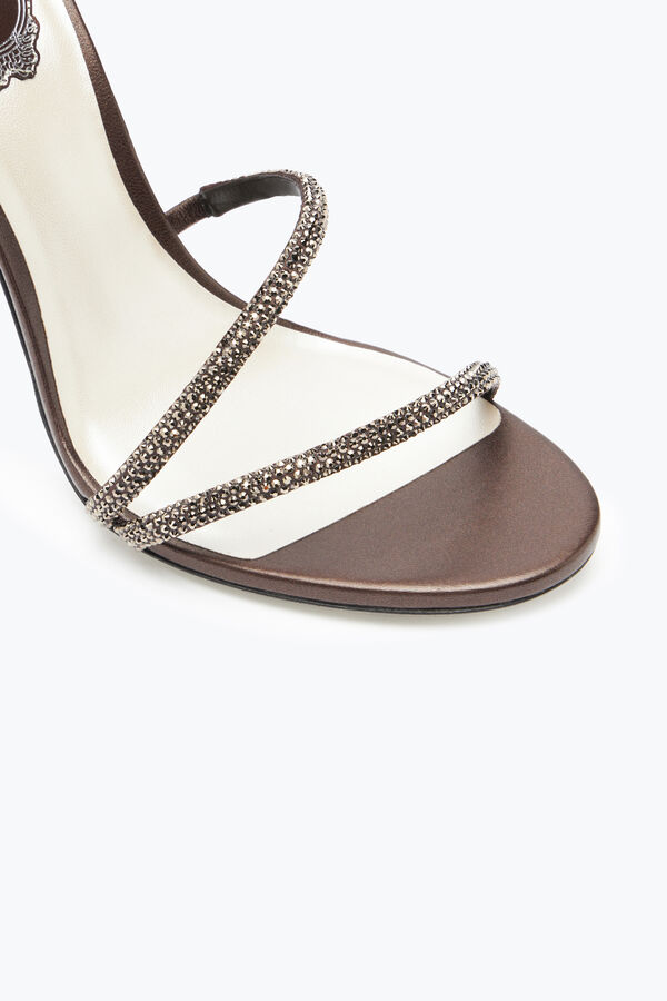 joyas margot crystal brown sandalias 105 rene caovilla
