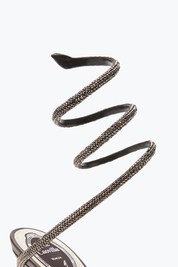 joyas margot crystal brown sandalias 105 rene caovilla
