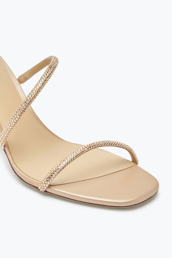 joyas cleo de cristal de color beige sandalias 80 rene caovilla