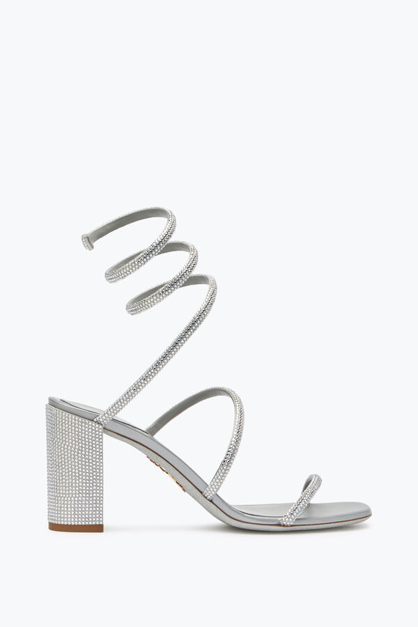 joyas cleo de cristal gris sandalia 80 rene caovilla