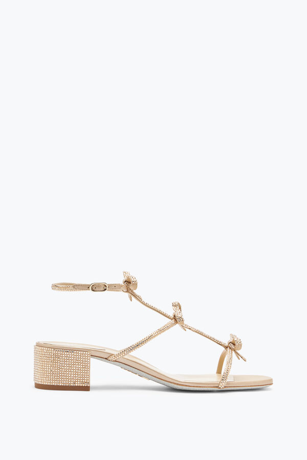 joyas caterina de cristal de color beige sandalias 35 rene caovilla