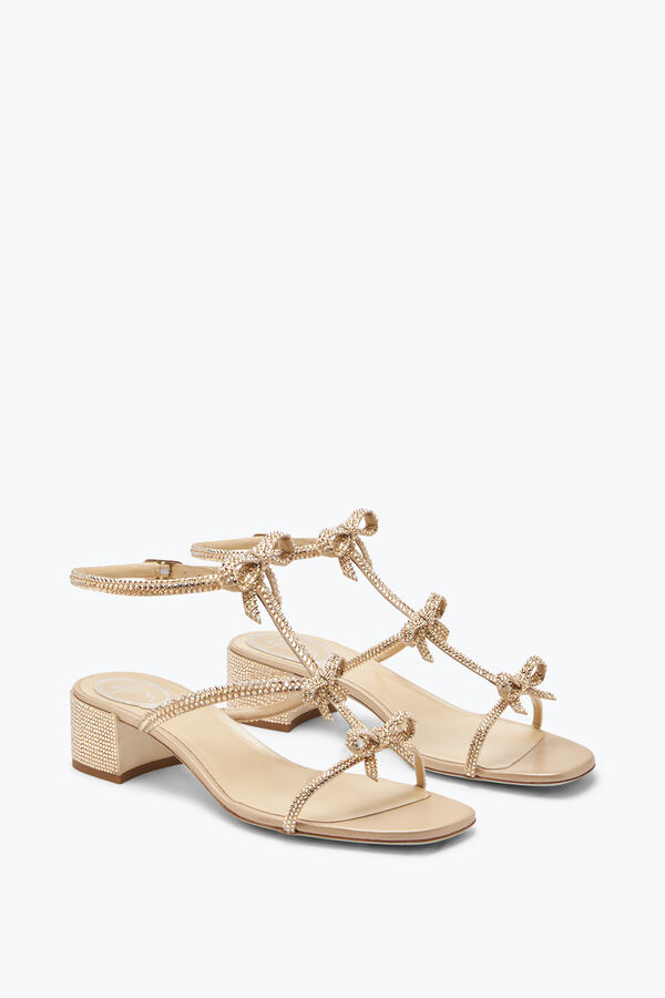 joyas caterina de cristal de color beige sandalias 35 rene caovilla