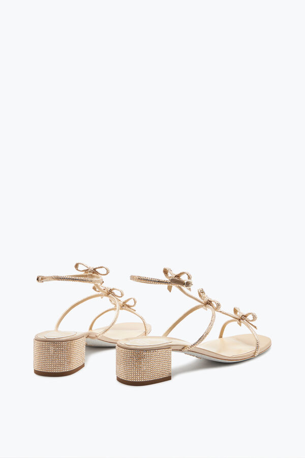 joyas caterina de cristal de color beige sandalias 35 rene caovilla