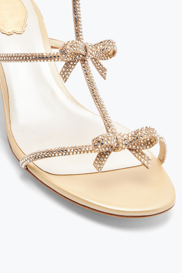 joyas caterina de cristal de color beige sandalias 35 rene caovilla
