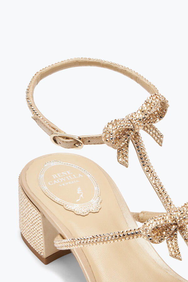 joyas caterina de cristal de color beige sandalias 35 rene caovilla