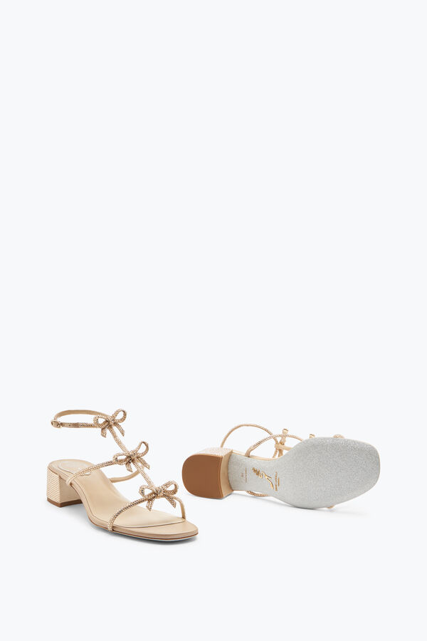 joyas caterina de cristal de color beige sandalias 35 rene caovilla
