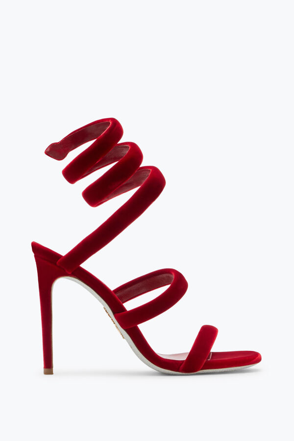 joyas cleo ruby terciopelo sandalia 105 rene caovilla