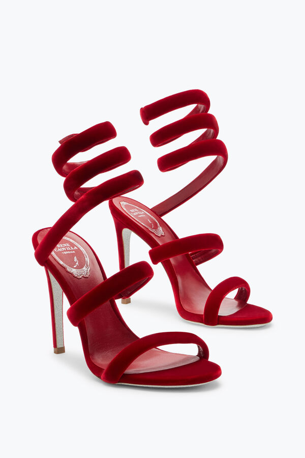 joyas cleo ruby terciopelo sandalia 105 rene caovilla