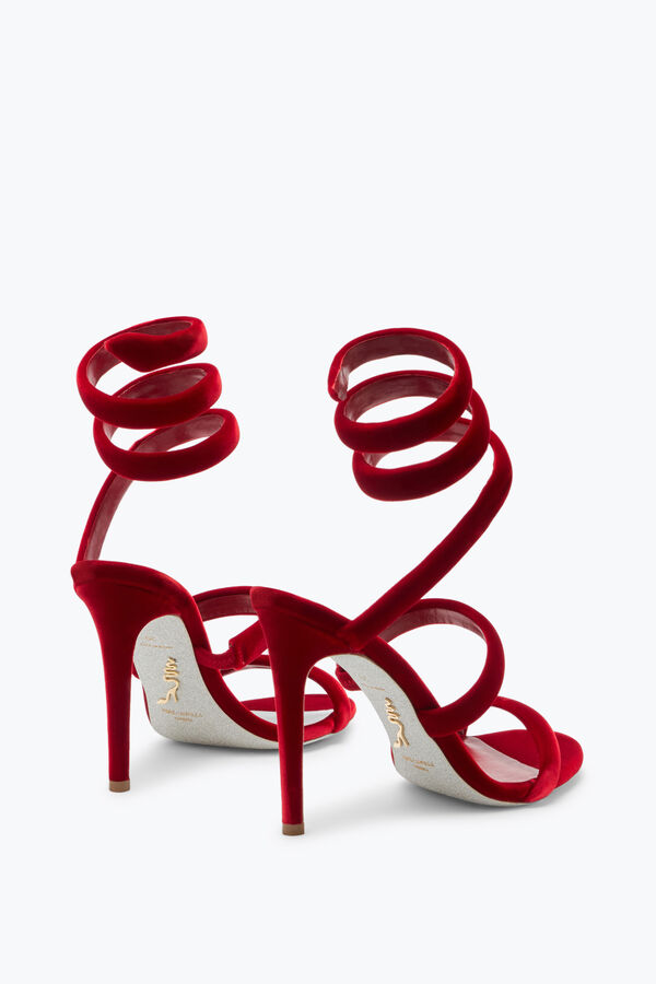 joyas cleo ruby terciopelo sandalia 105 rene caovilla