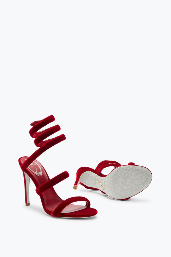 joyas cleo ruby terciopelo sandalia 105 rene caovilla