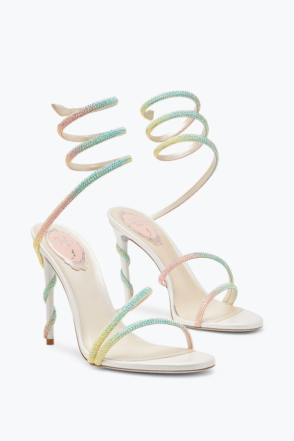 joyas margot burano blanco sandalia con degradé en cristales 105 rene caovilla
