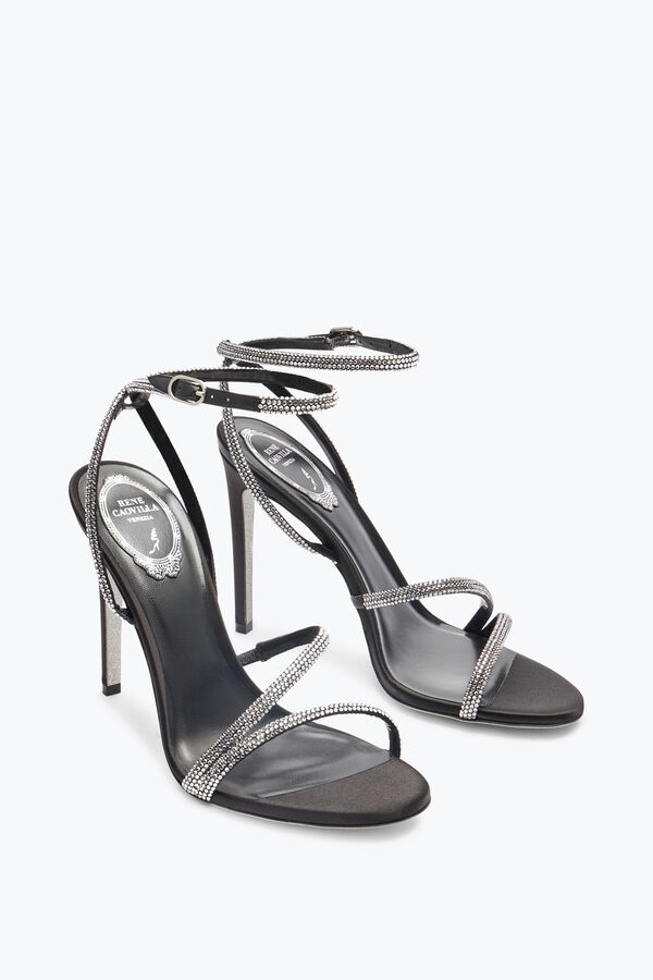 joyas irina negro sandalias con cristales 105 rene caovilla