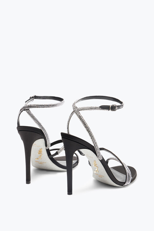 joyas irina negro sandalias con cristales 105 rene caovilla