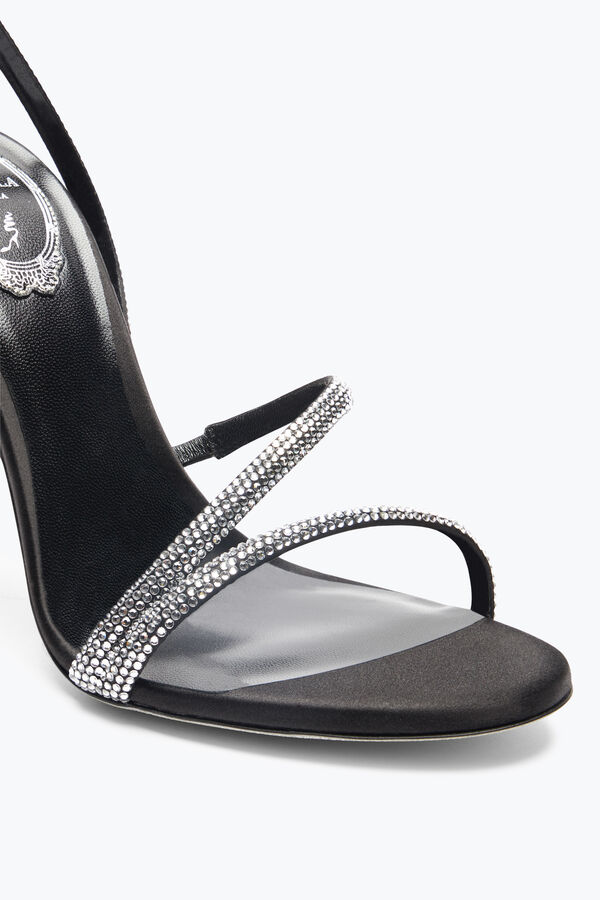 joyas irina negro sandalias con cristales 105 rene caovilla