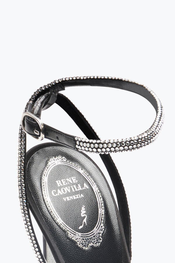 joyas irina negro sandalias con cristales 105 rene caovilla