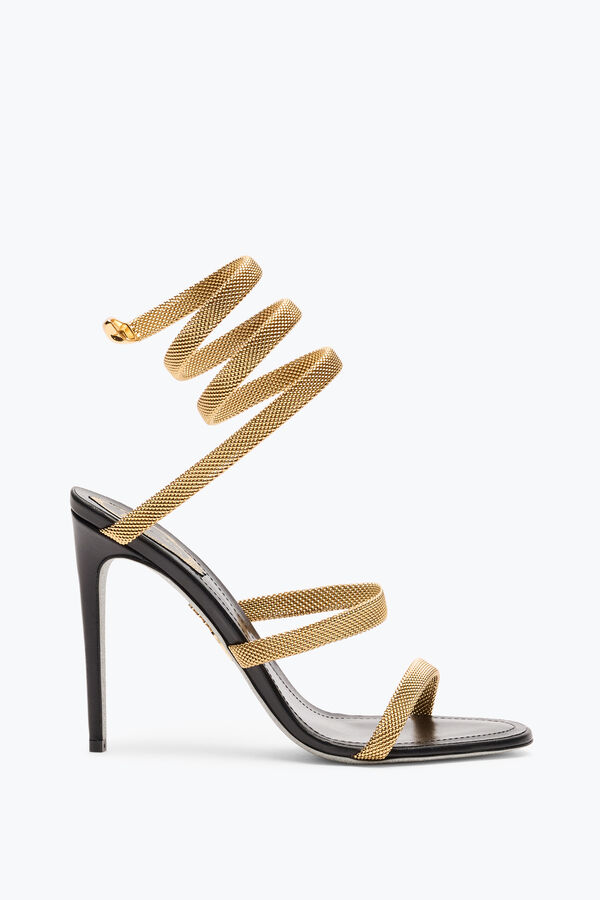 joyas trigold cleo negro-oro sandalia 105 rene caovilla