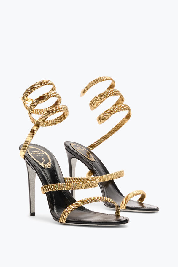 joyas trigold cleo negro-oro sandalia 105 rene caovilla