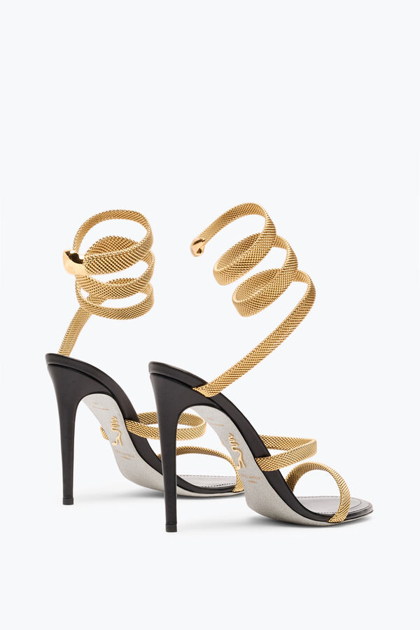 joyas trigold cleo negro-oro sandalia 105 rene caovilla