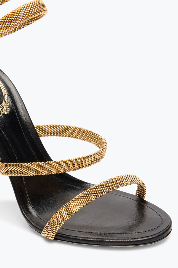 joyas trigold cleo negro-oro sandalia 105 rene caovilla