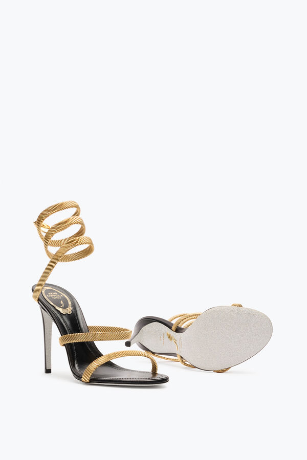 joyas trigold cleo negro-oro sandalia 105 rene caovilla