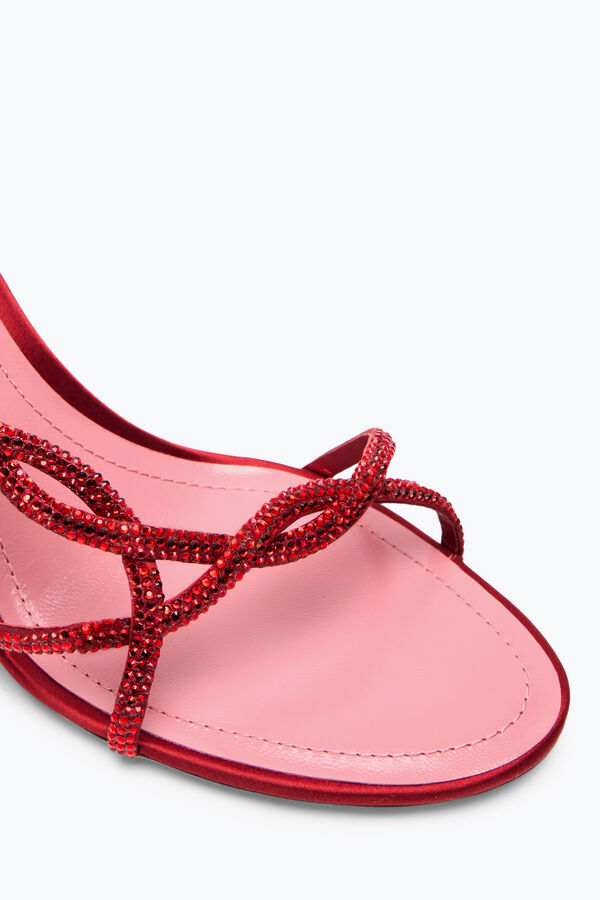joyas de la trenza rojo sandalia 80 rene caovilla
