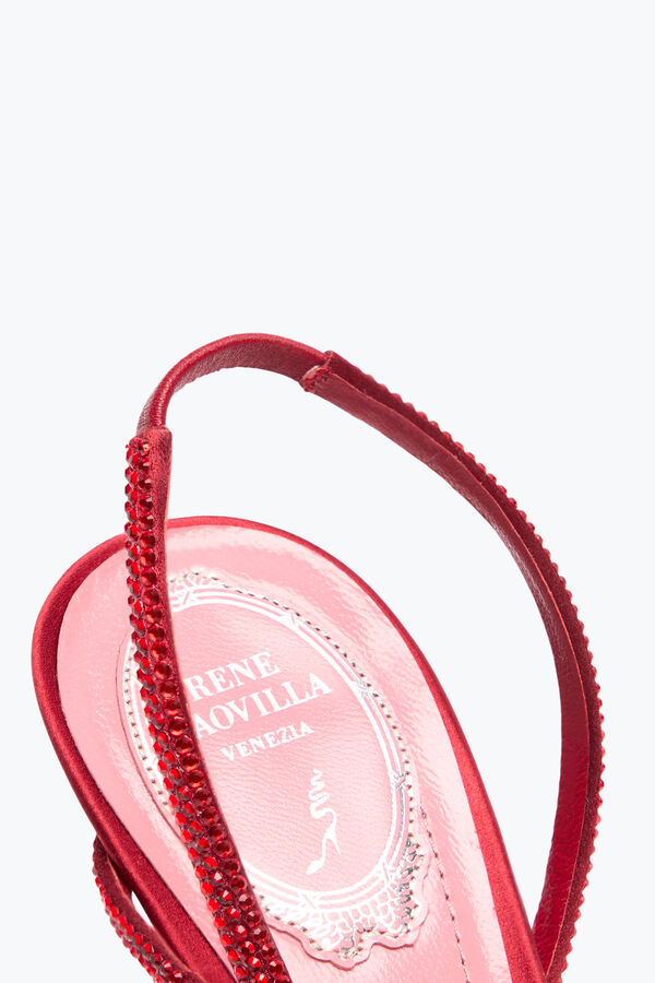 joyas de la trenza rojo sandalia 80 rene caovilla