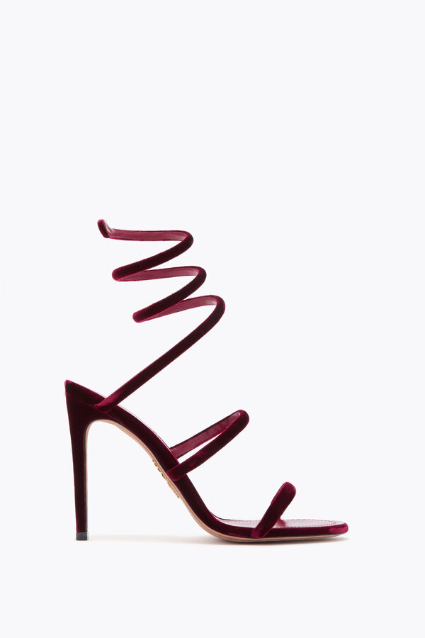 joyas cleo ruby terciopelo sandalia 105 rene caovilla
