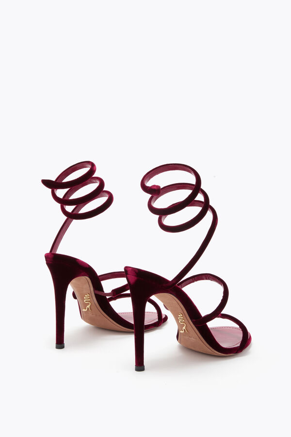 joyas cleo ruby terciopelo sandalia 105 rene caovilla