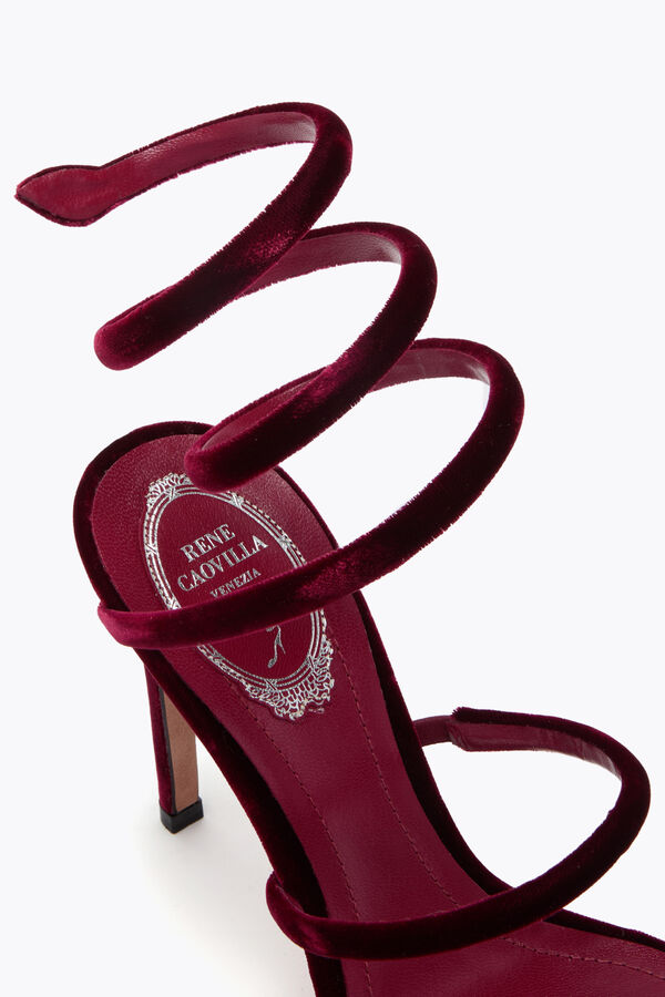 joyas cleo ruby terciopelo sandalia 105 rene caovilla