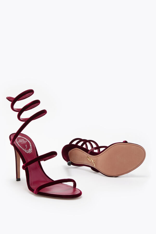 joyas cleo ruby terciopelo sandalia 105 rene caovilla