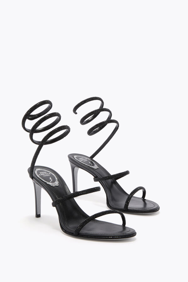 joyas cleo negro sandalia 80 rene caovilla