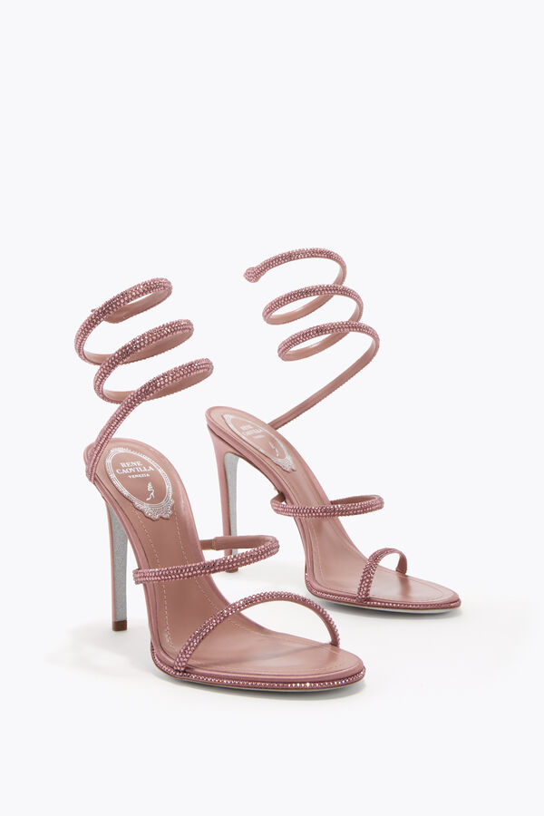 joyas cleo polvo de color rosa sandalia 105 rene caovilla