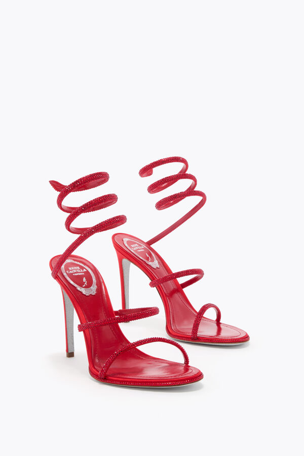 joyas cleo rojo sandalia 105 rene caovilla