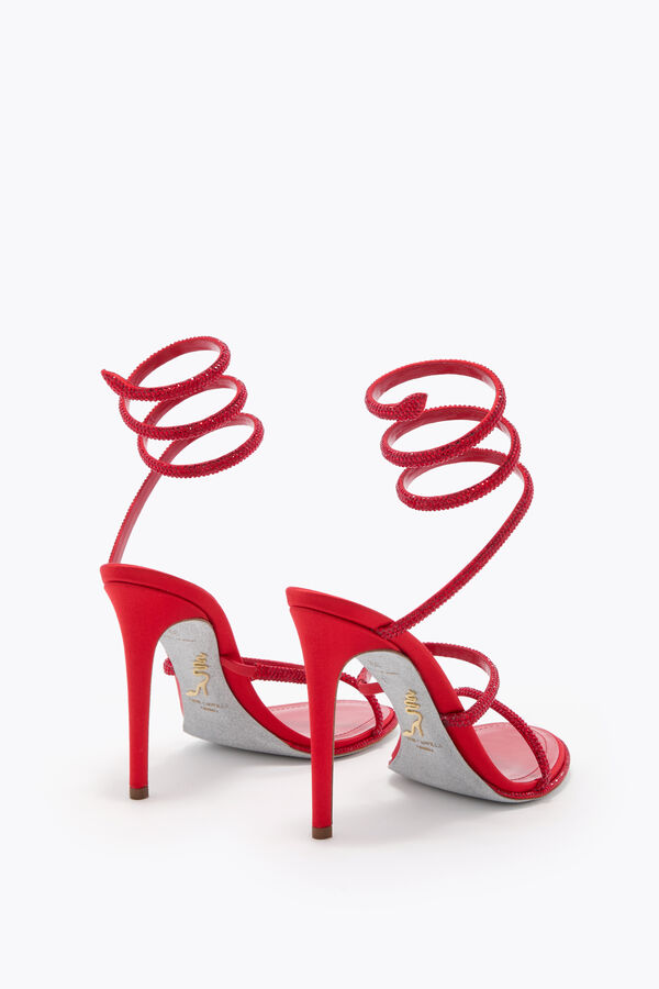 joyas cleo rojo sandalia 105 rene caovilla