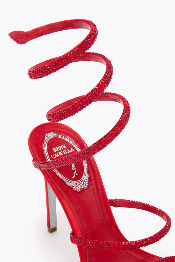 joyas cleo rojo sandalia 105 rene caovilla