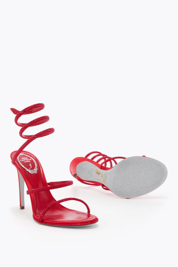 joyas cleo rojo sandalia 105 rene caovilla