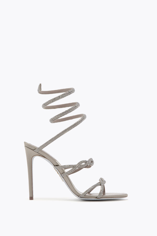 joyas de la trenza de cleo paloma gris sandalia 105 rene caovilla