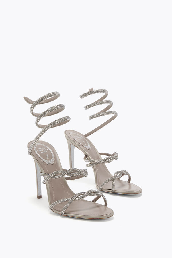 joyas de la trenza de cleo paloma gris sandalia 105 rene caovilla
