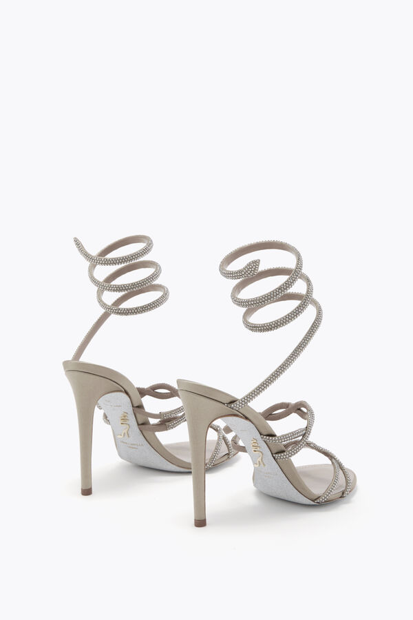 joyas de la trenza de cleo paloma gris sandalia 105 rene caovilla
