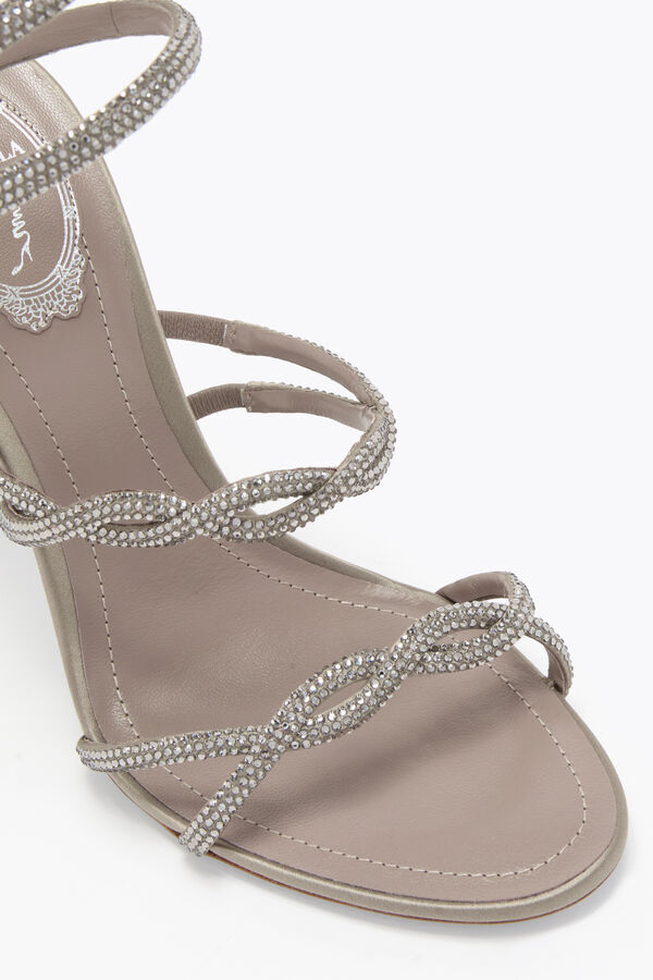 joyas de la trenza de cleo paloma gris sandalia 105 rene caovilla