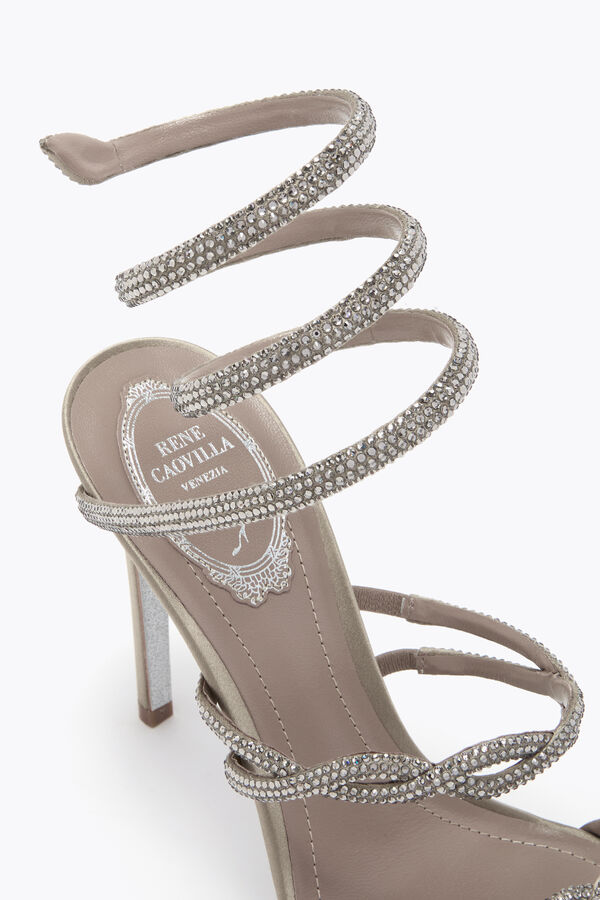 joyas de la trenza de cleo paloma gris sandalia 105 rene caovilla