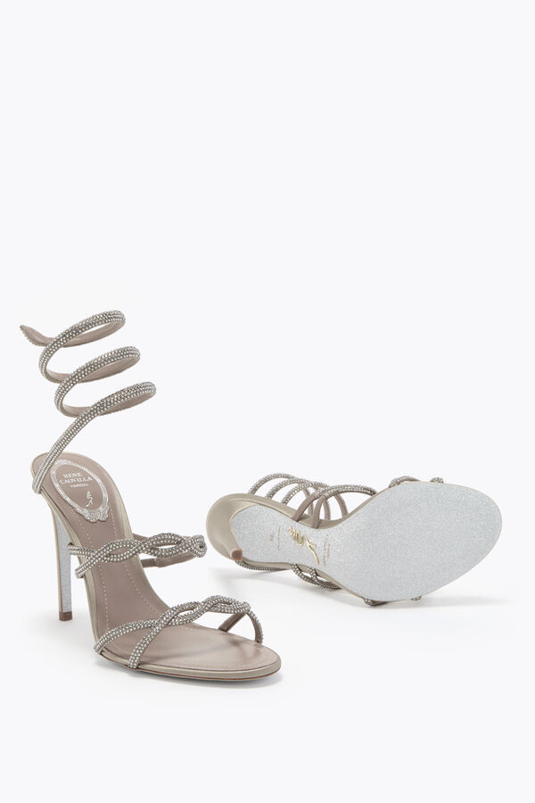 joyas de la trenza de cleo paloma gris sandalia 105 rene caovilla