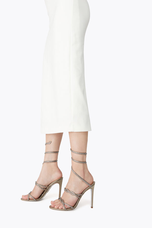 joyas de la trenza de cleo paloma gris sandalia 105 rene caovilla