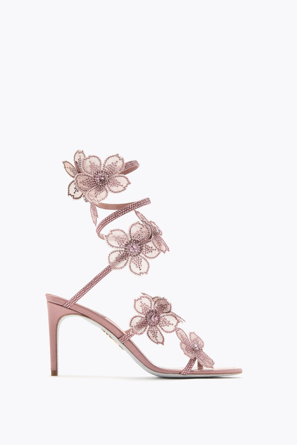 joyas melocotÓn flor rubor rosa sandalia 80 rene caovilla